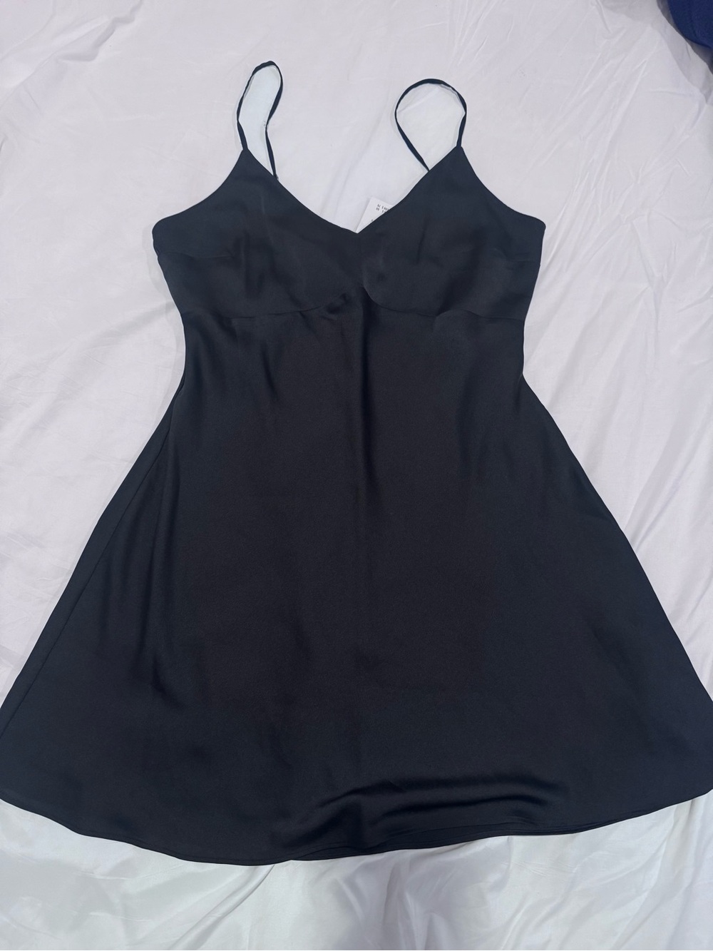 Abercrombie & Fitch Black Slip Mini Dress with Spaghetti Straps